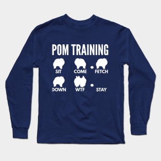 Pom Training Pomeranian Dog Tricks Long Sleeve T-Shirt